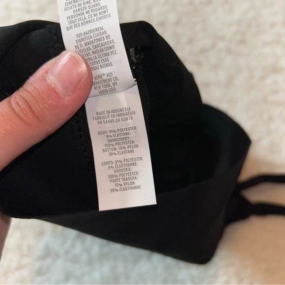 Aerie Sheer Bralette Lace Daisy Black XS NWT - Picture 5 of 5